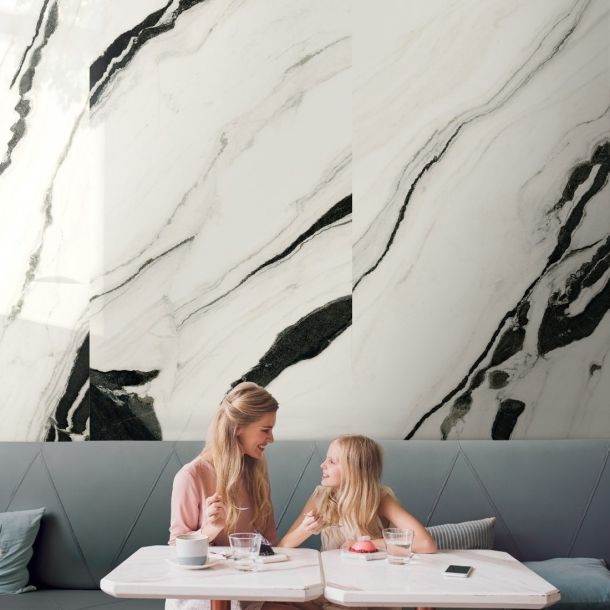 Marble effect tiles