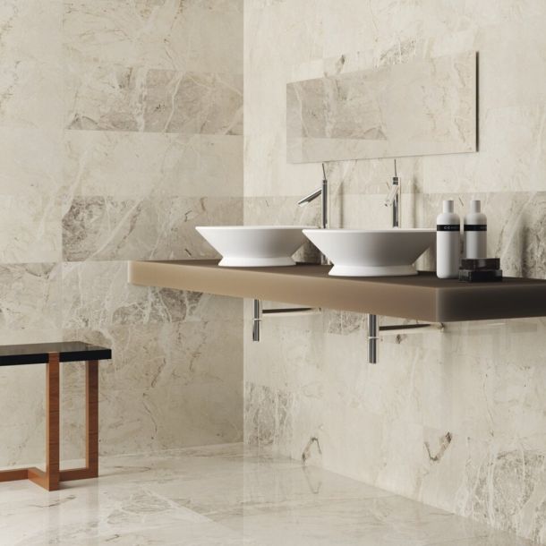 Marble effect tiles