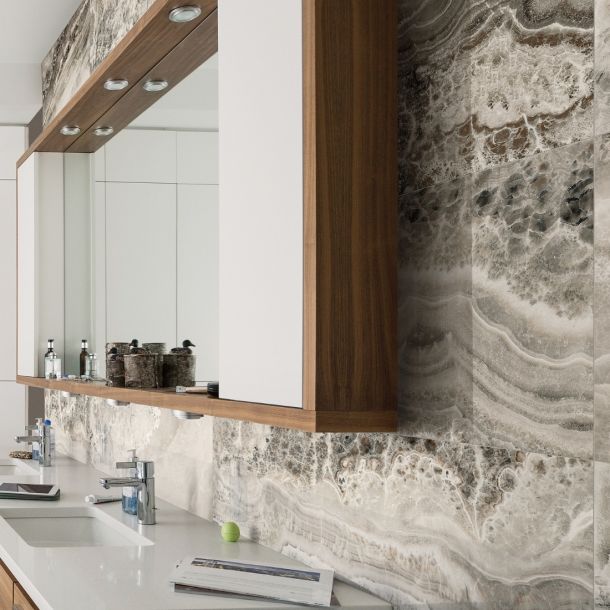 Marble effect tiles
