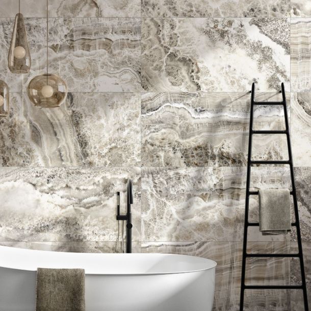 Marble effect tiles