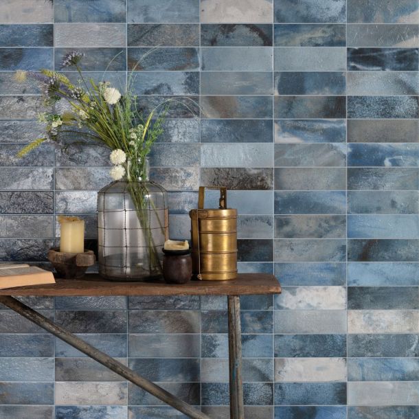 Blue metro tiles