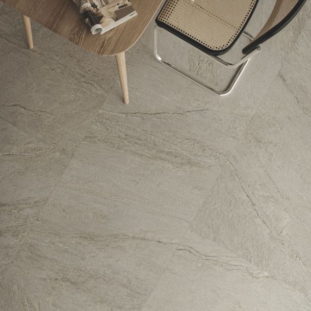 stone effect porcelain floor tiles in a natural colour palette