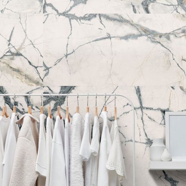 Marble effect tiles